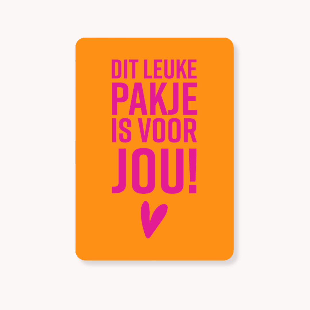 Dit leuke pakje is voor jou